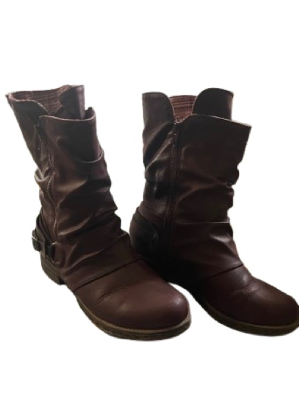 Lollipop Women's Boots Side zippers Brown Leather Size 10